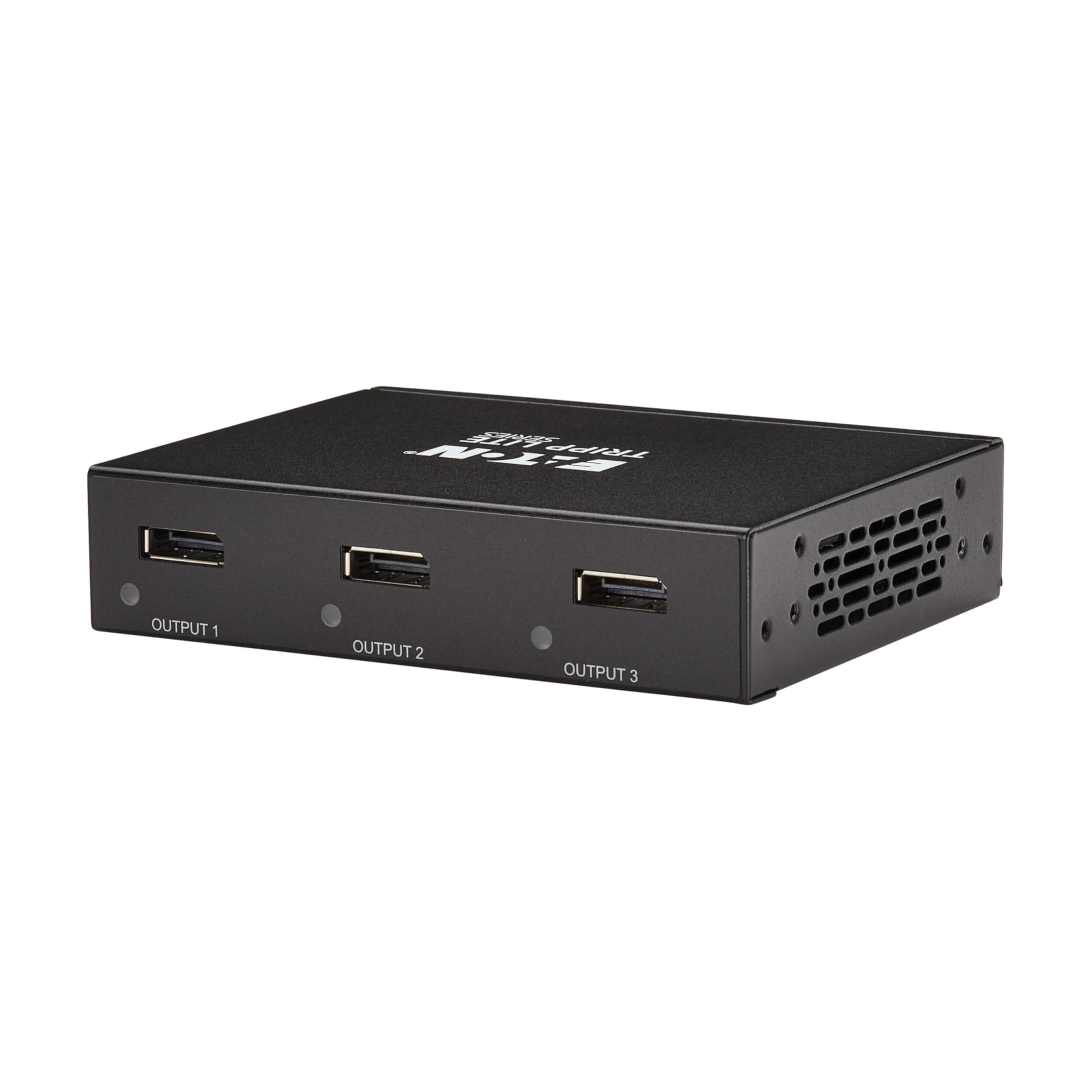 Tripp Lite Splitter DisplayPort serie a 3 porte per 3 monitor, video 4K a 60 Hz, 1 ingresso 3 Out, DP 1.4, hub MST, conforme TAA, plug-and-play, garanzia di 1 anno (B156-003-8K)