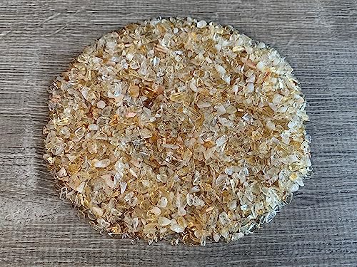 Image of GAF TREASURES 2 oz Lot Citrine Semi Tumbled Gemstone Chips, Crushed Mini Crystals, Undrilled Crystal Chips (Citrine-Light)