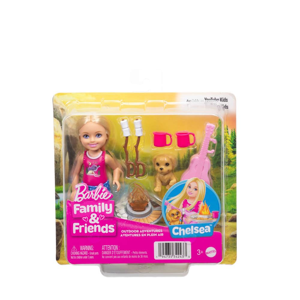 Barbie Chelsea Lalka i zestaw na przygody na świeżym powietrzu