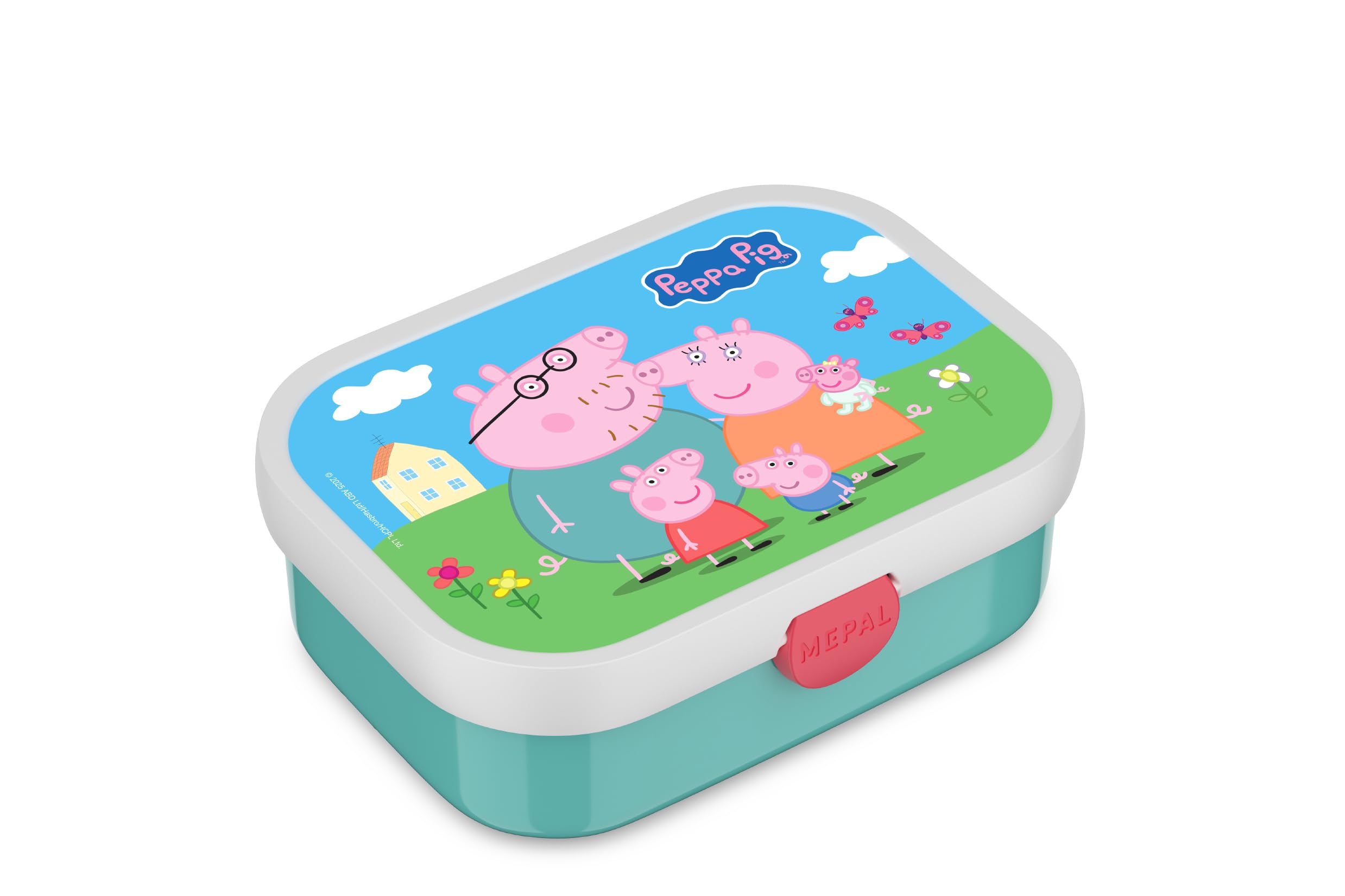 Mepal Peppa Pig - Lunch Box Campus - Bento Box For Children - Lunch Box With Bento Compartment & Fork - With Clip Closure - Dishwasher Safe & Bpa-Free - 750 Ml