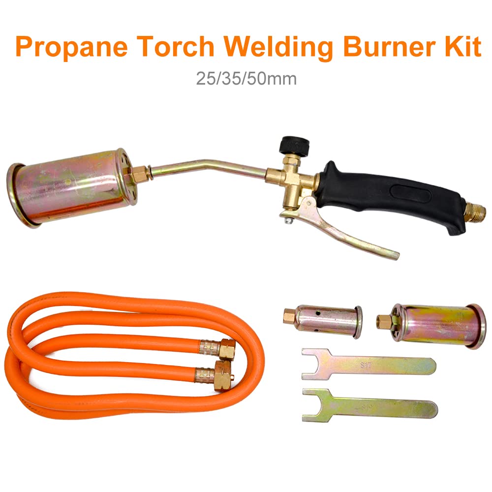 Kit de soplete de propano con 3 boquillas, manguera de 79 pulgadas, para derretir hielo, quemar malas hierbas, descongelar tuberías, etc