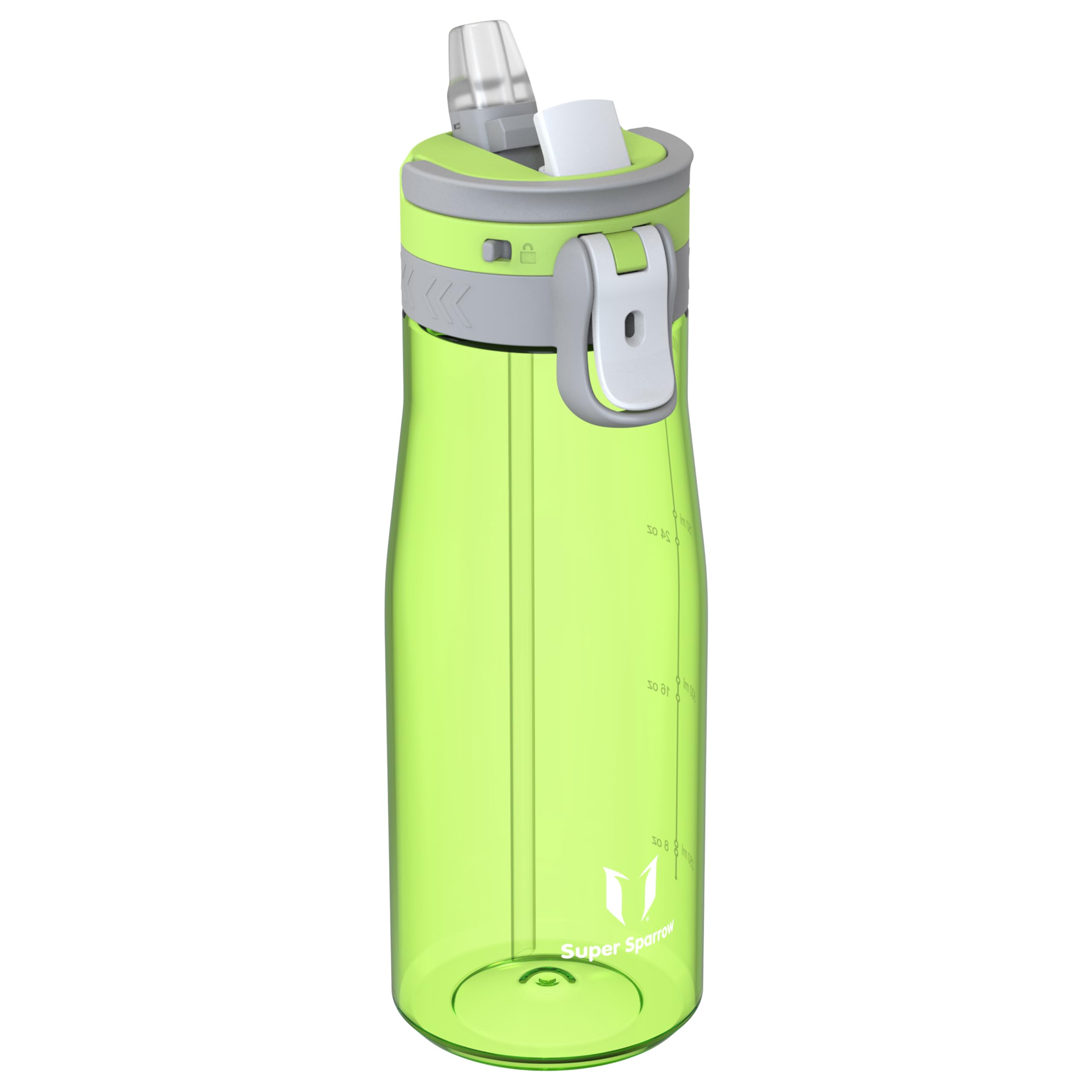 Sparrow Borraccia - 500ml, 750ml, 1L - TouchFlow Bottiglia Senza BPA - Senza Perdite Borraccia Cannuccia - Borracce Sportiva Flusso Rapido Con Un Clic per Scuola, All'aperto