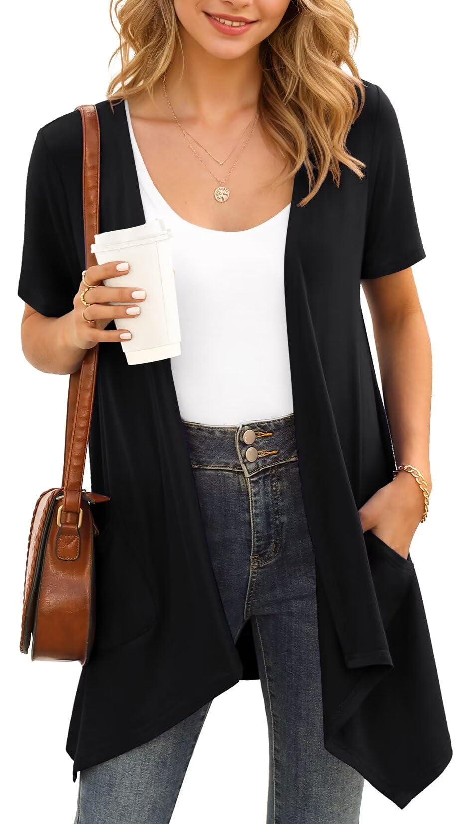 Costume da bagno da donna Cover Up estivo Cardigan Bikini Beachwear Cardigan leggero Costume da bagno S-2XL