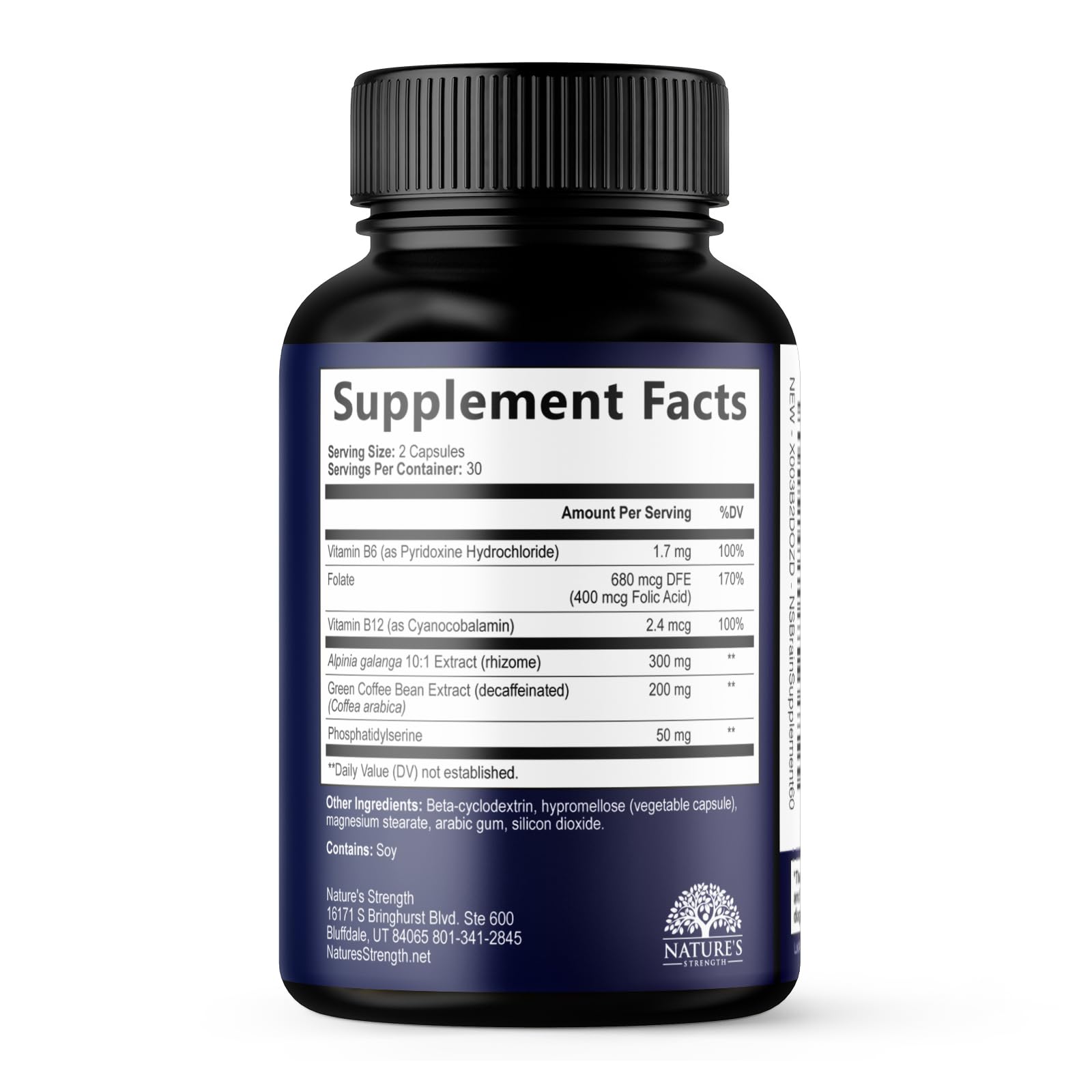 Brain Memory Supplement Pills - 3X Strength Nootropics for Concentration, Clarity & Focus Support - Brain Health Cognitive Vitamins with Bacopa, Phosphatidylserine & DMAE, Brain Booster - 60 Capsules — Amazon image 9