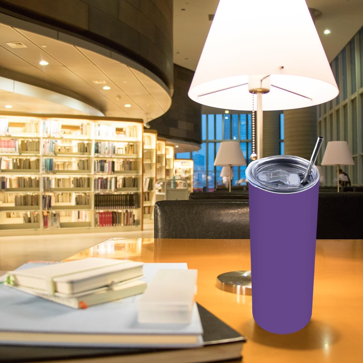 Amtidy 12 Pack 20 oz Slim Tumbler with Lid and Straw, Insulated Double Wall Vacuum Tumbler for Hot and Cold Drinks - Image 6