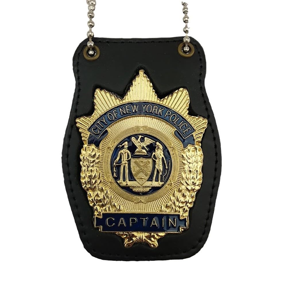 Piel Cabrera Porte-badge Captain New York, Noir , Classique