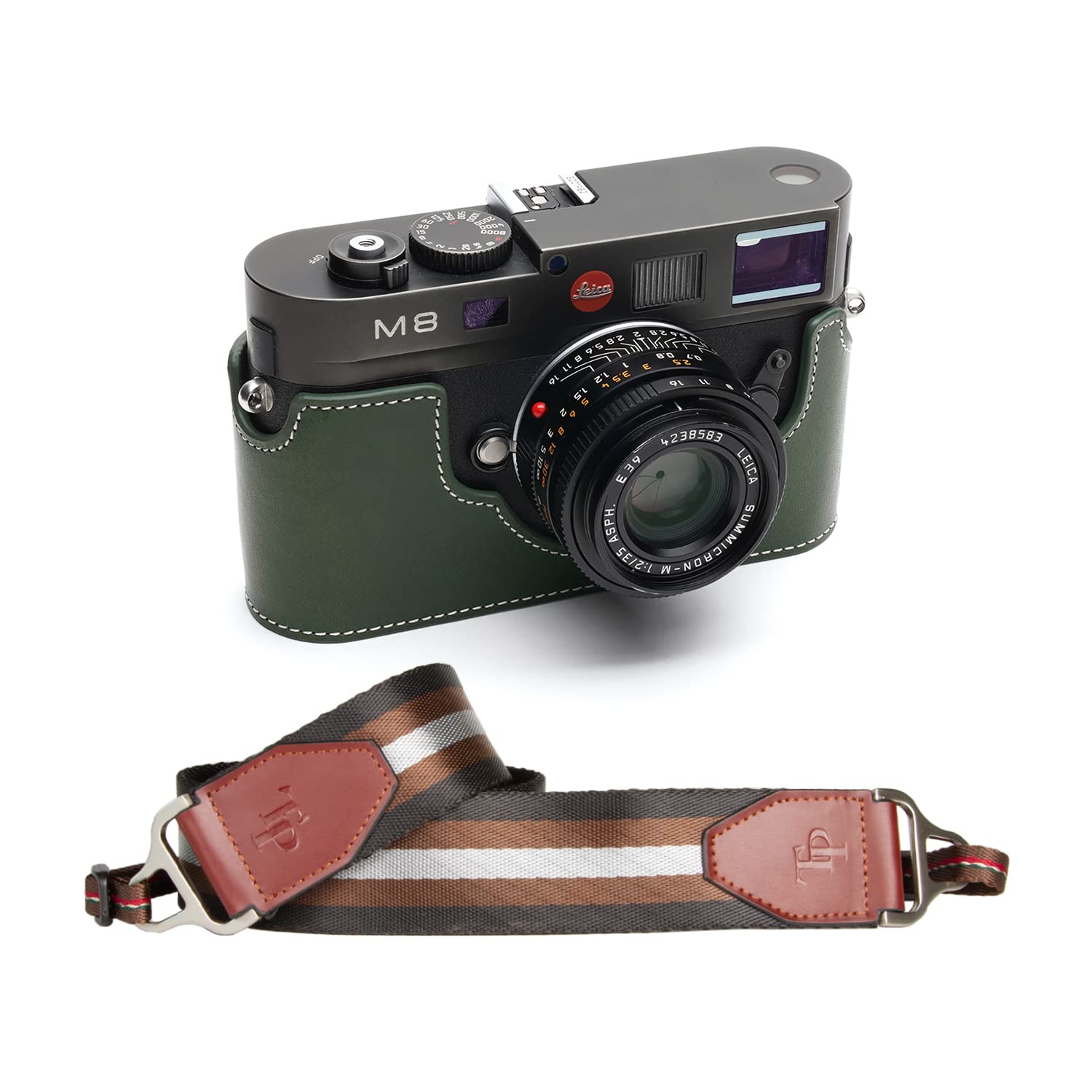 TP Handmade Genuine Real Leather Half Camera Case Bag Cover for Leica M8 M9 M9P M-E M Monochrome (Gr
