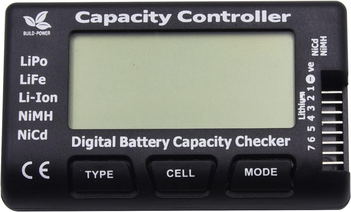 Blomiky5 in 1 Lipo Li-ion Life NiCd NiMH Battery Cell Capacity Percentage Checker Voltage Testor Battery Balancer Cell Meter 7