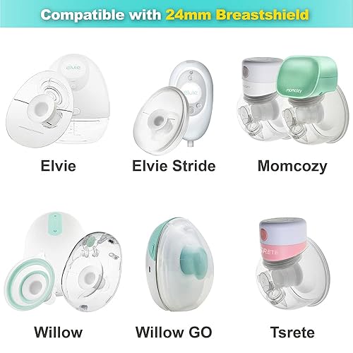 Miniatura 4 de Nenesupply Inserto de brida de 0.591 in compatible con piezas de bomba de brida Elvie Stride Reemplazo de brida Momcozy Medela Flange Willow Reduce