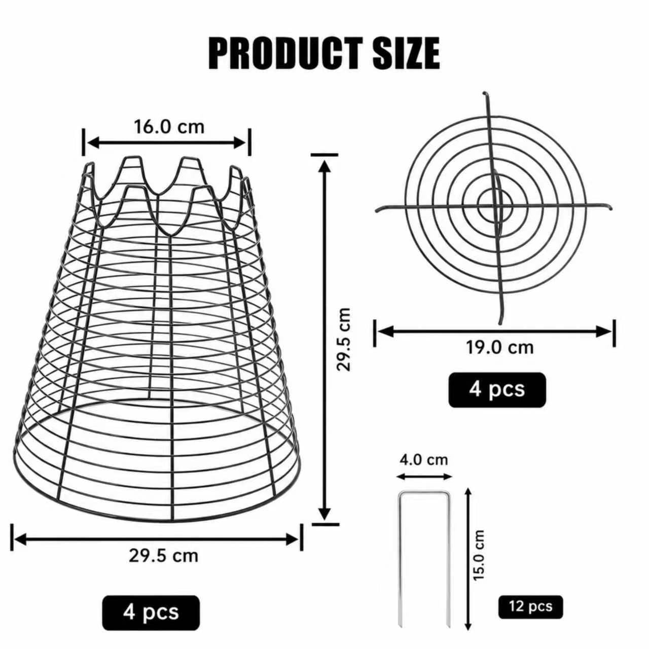 Pflanzenschutz von Tieren, stabile Metallglocken für Outdoor-Pflanzen, wiederverwendbare Gartenglocken für den Anbau von Gemüse, Pflanzkäfig, um Eichhörnchen, Kaninchen, Vögel, Mäuse