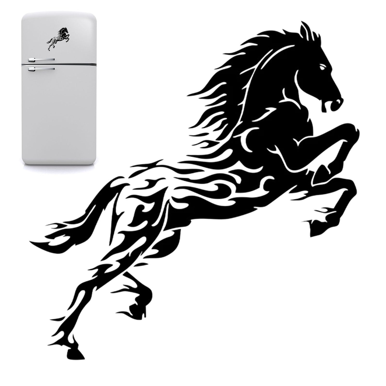 Adesivo Auto Moto Con Cavallo Da Corsa – Riflettente E Resistente, 20x19.5cm, Per Paraurti, Bici, Camper, Vetro - 5