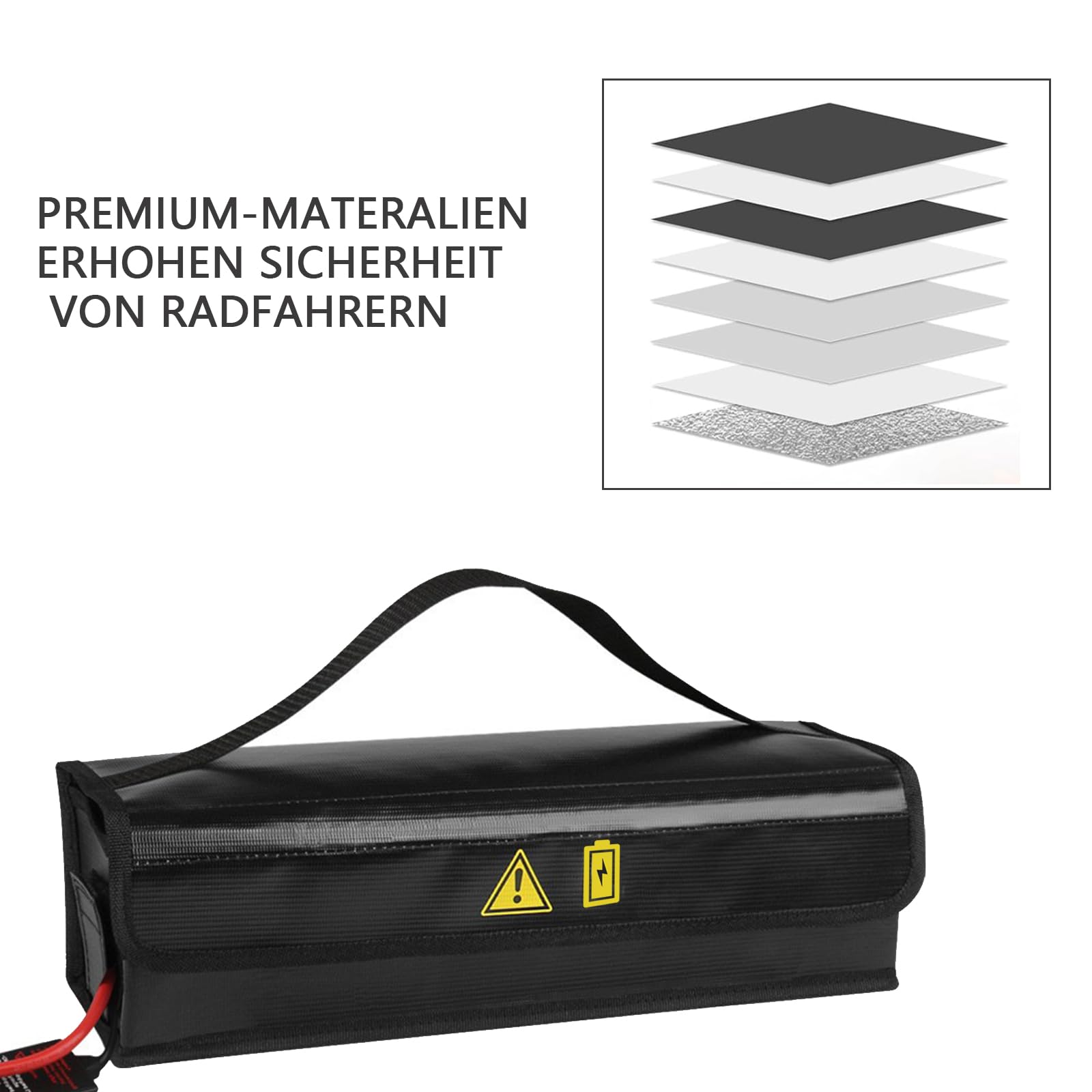 Corpower Sac Ignifuge Batterie Vélo Électrique Grande 49x15x15 Cm – Protection Charge Transport Sûr