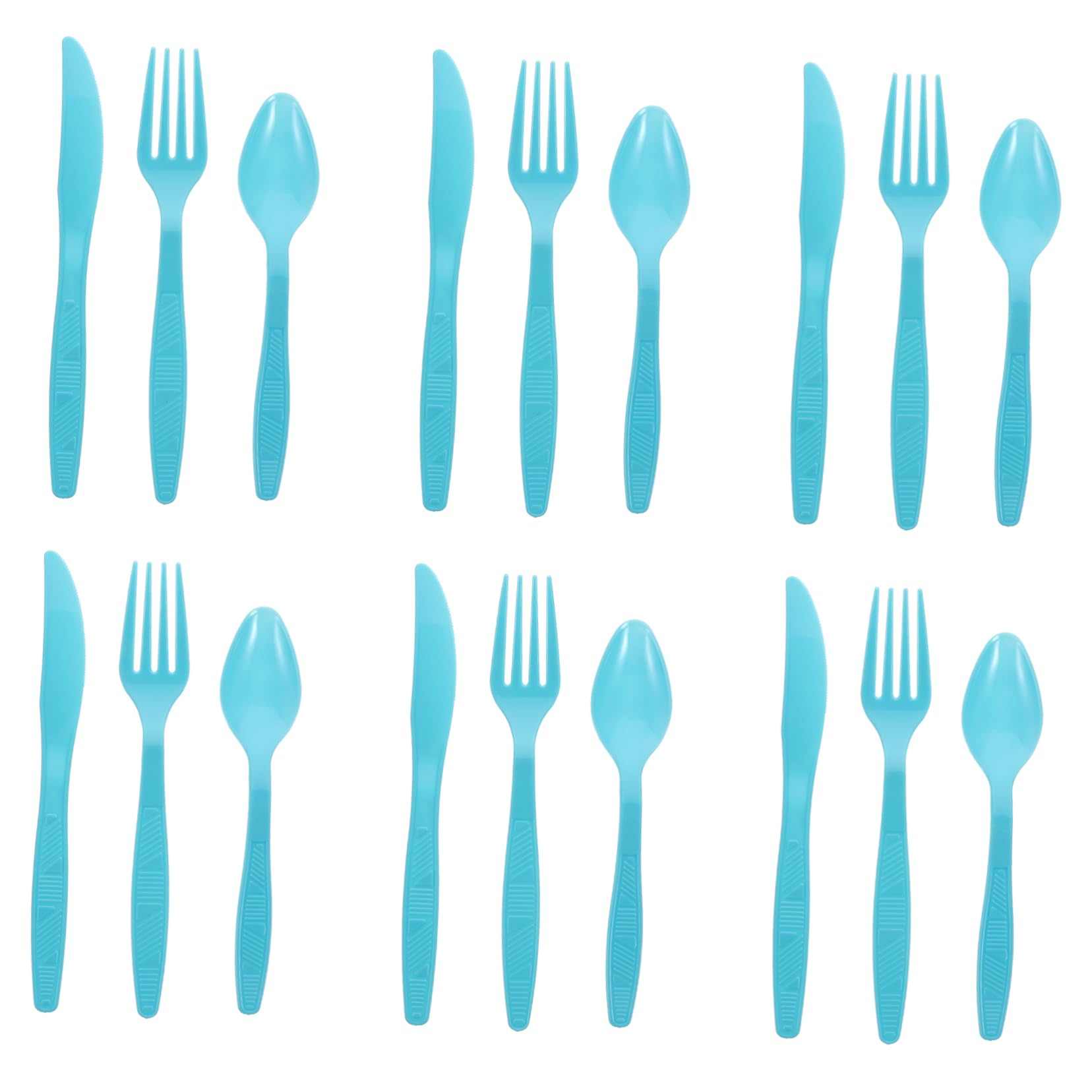 Didiseaon 1set Disposable Plastic Cutlery for Birthday and Celebration Parties Forks Spoons Mermaid Design for Easy Cleanup and Festive Tableware