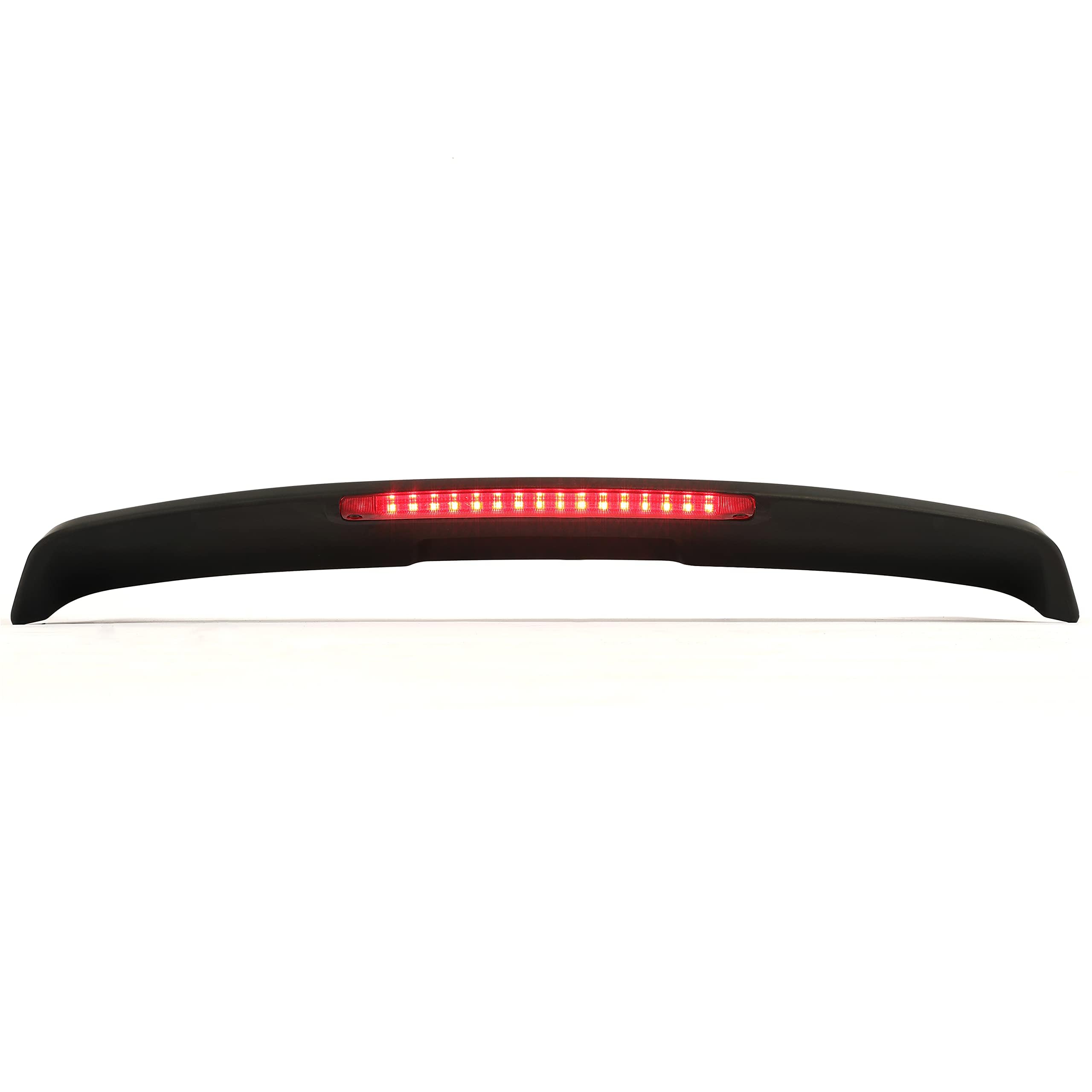 KUAFU Roof Spoiler w/LED Brake Light Compatible with 2007-2011 Honda CRV Rear Trunk Lip Spoiler Wing