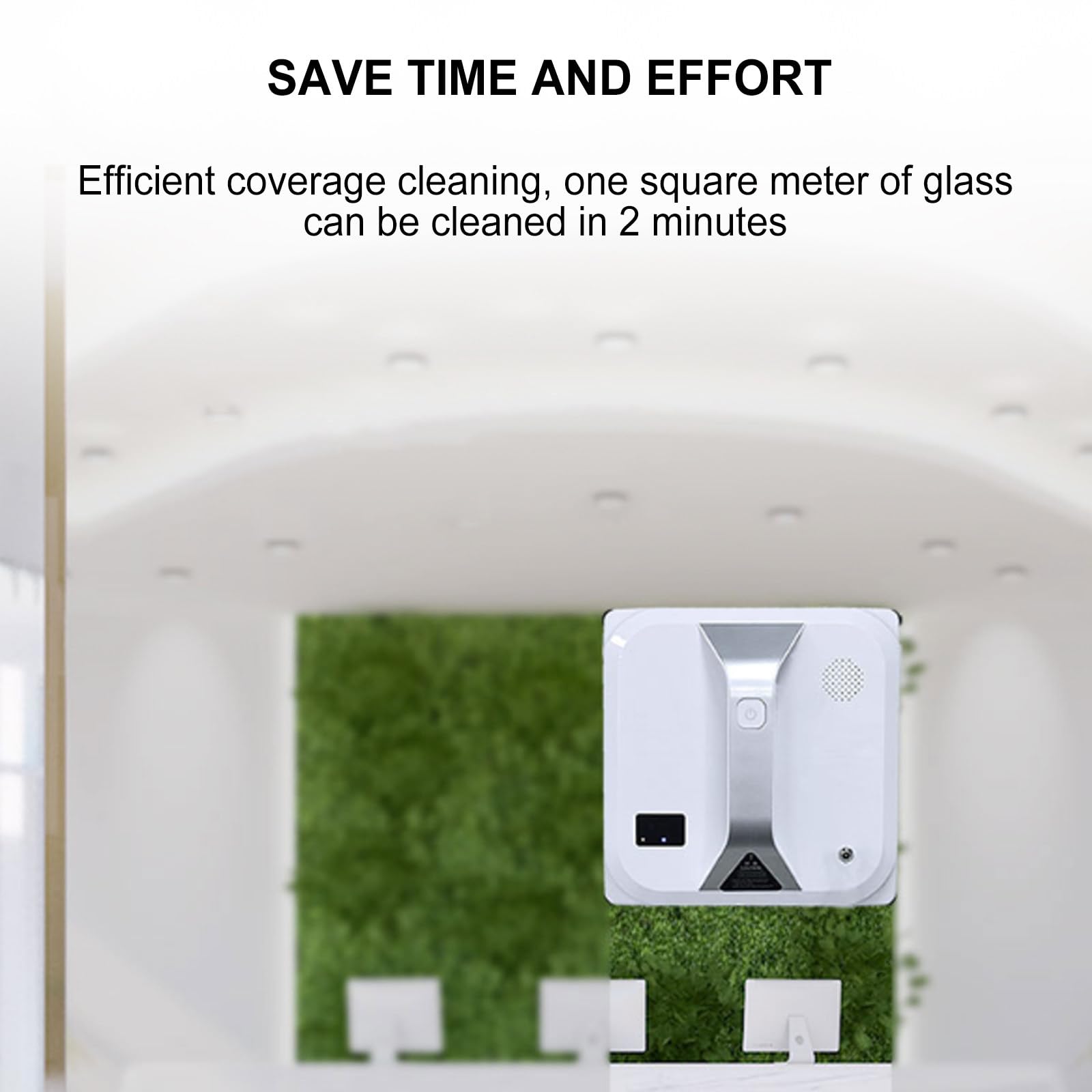 Herramientas De Limpieza De Vidrios Con Aspiradora De 3000 Pa, Con Control Remoto, Ultradelgadas De 9,7 Cm, Para Ventanas De Gran Altura, Vidrio, Azulejos, Limpieza De BañOs