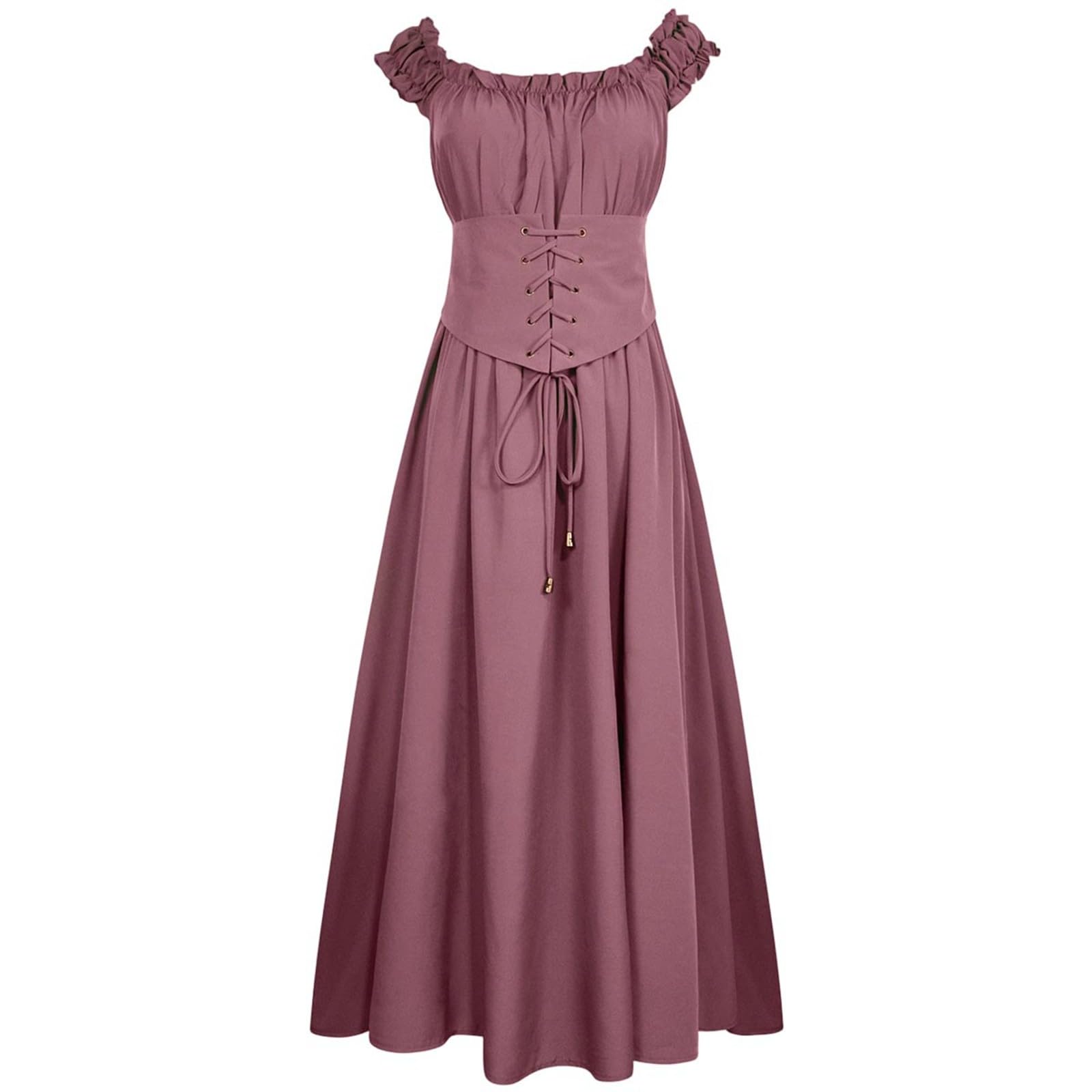 Halloween Kostüm Damen Renaissance Kleid Mittelalter Outfit Verkleidung Cosplay Gewand Tailliert für Halloween Party Maskenball Vintage