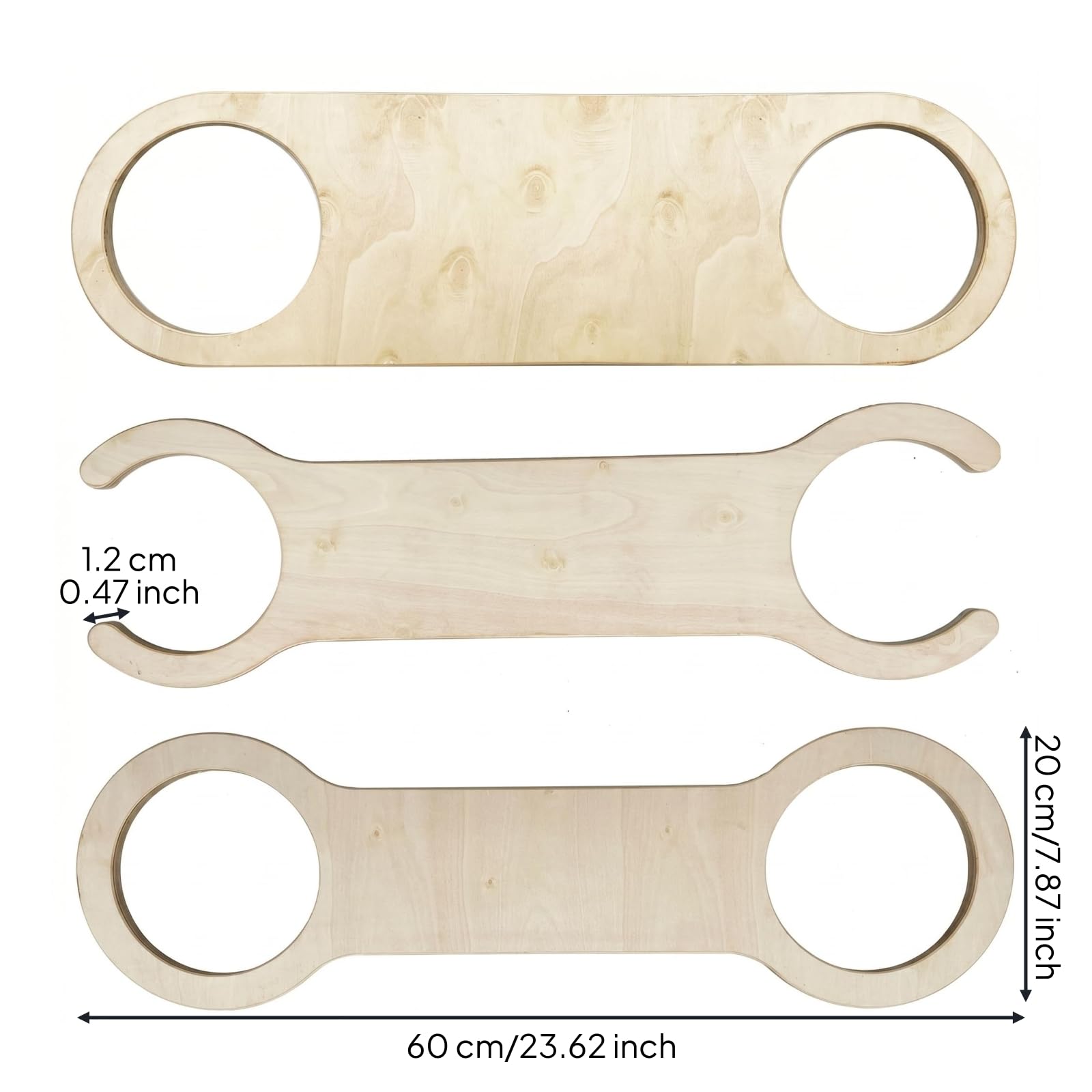 Amagogo 3 Piezas Tablas de Equilibrio Infantiles Tableros de Balance Coordinación Motora Juego Sensorial Madera Acabado Natural