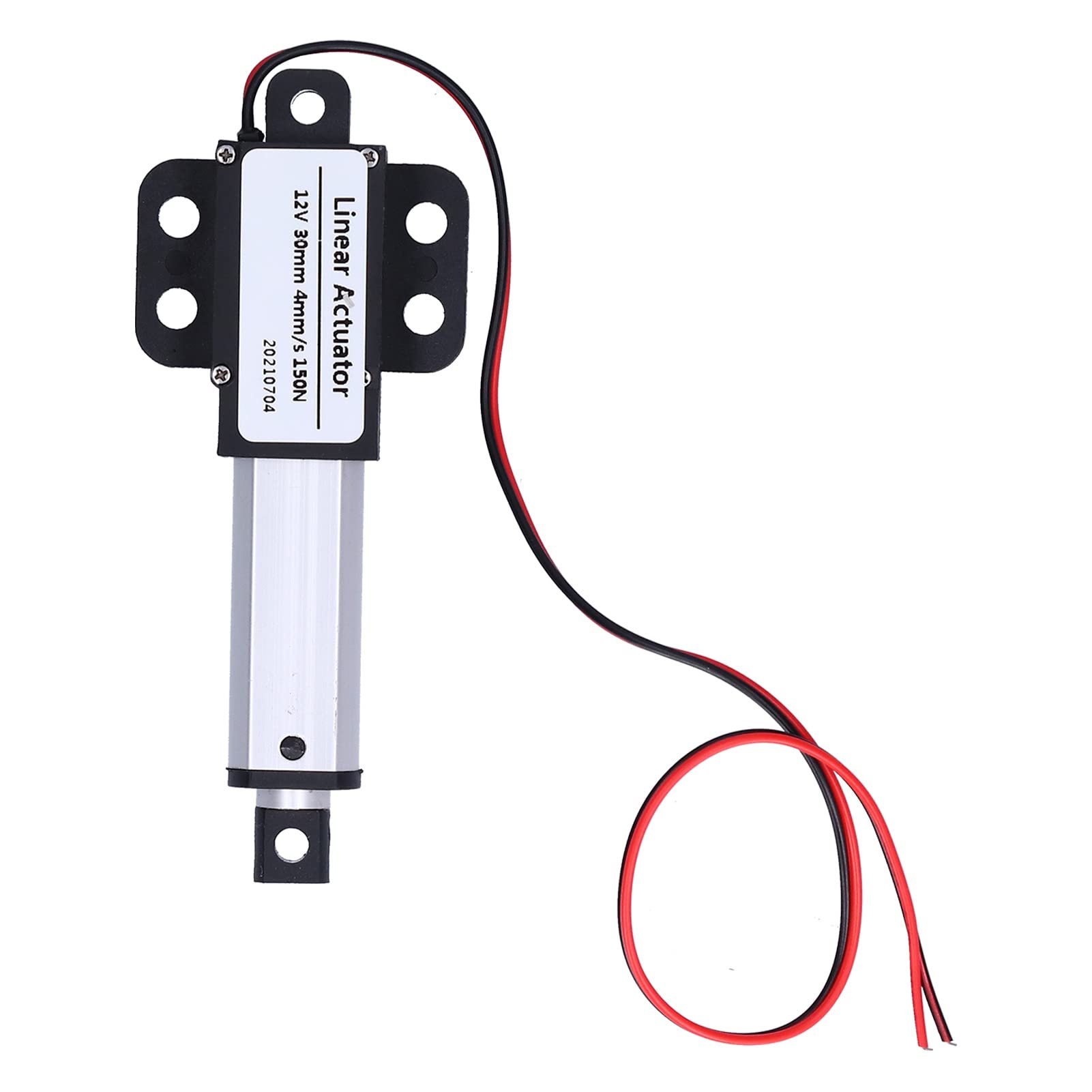 30mm Stroke Mini Linear Actuator, Low Noise, Short Circuit , T Screw, Aluminum Tube IP44 for Lifting TV Table Couch (Stroke 30mm-4mm/s-150N)