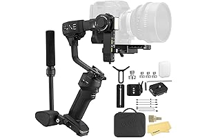 ZHIVUN CRANE 4 COMBO: 3-Axis Gimbal Stabilizer with Dual-Grip Handle and Tripod