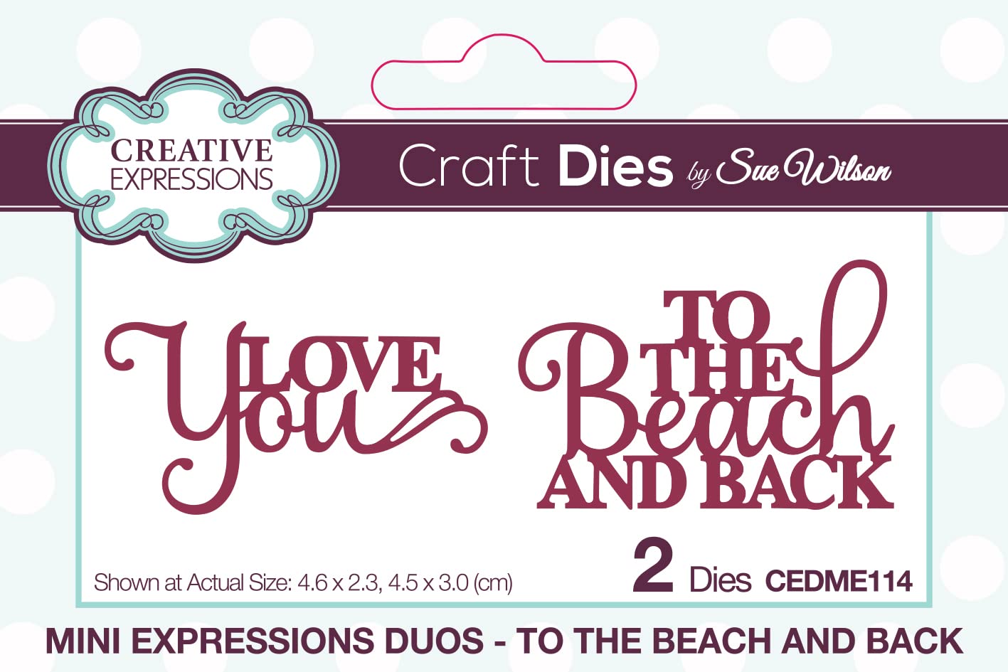 Creative Expressions Metal Sue Wilson - Mini Expressions - Duo To The Beach And Back - Craft Die