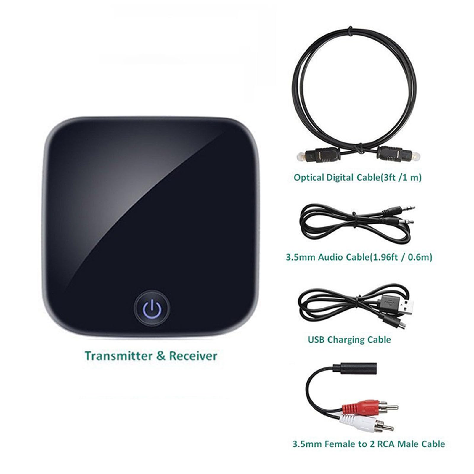 Adaptateur Bluetooth 2 en 1 pour Avion, émetteur-récepteur Bluetooth 5.0 avec 2 Supports de Casque, Entrée Optique AUX 3,5 Mm pour TV, Vol, Salle de Sport, Voiture, Stéréo