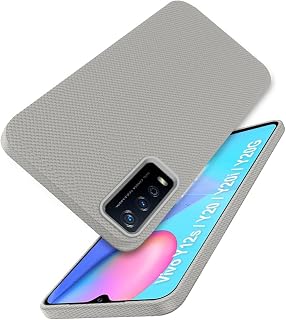 SNAPWAVE Vivo Y12s/Y20/ Y20i / Y20G Case | Frosted Silicone with Metal Ring Camera & Button Protection | Slim & Shockproof... Price In India