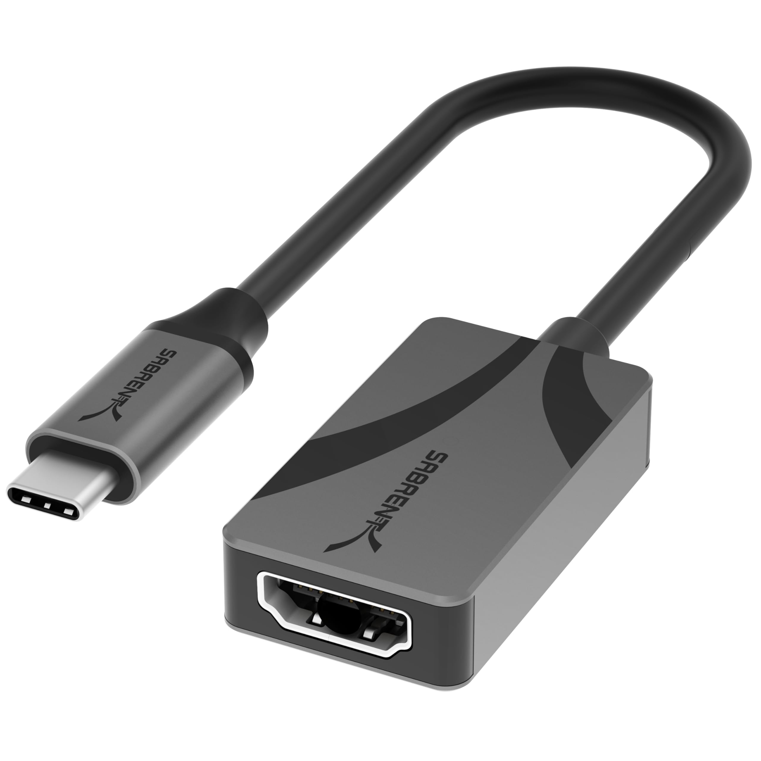SABRENT Adattatore 4K da USB di tipo C a HDMI, plug-and-play, 4K a 60Hz, supporto HDR10/Dolby Vision, compatibile con laptop, tablet, smartphone e dispositivi di gioco, design portatile in alluminio