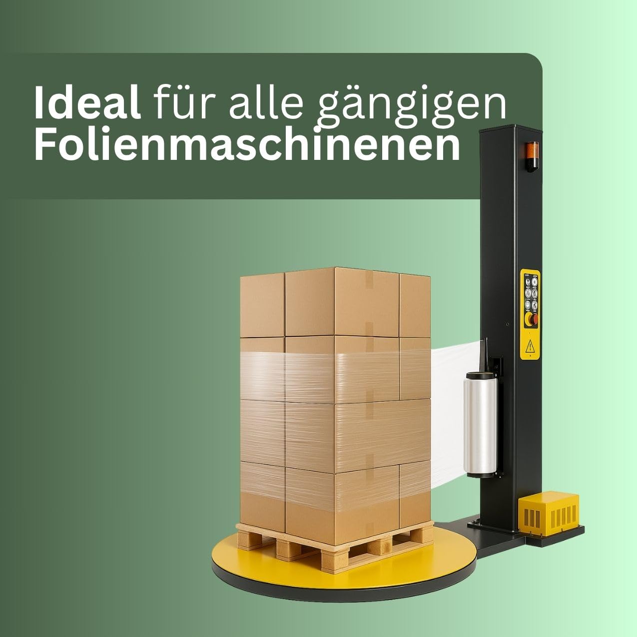 Einzelne Maschinen Stretchfolie Automatenstretchfolie transparent - 500mmx1512m - 17,5 Kg (23 my)