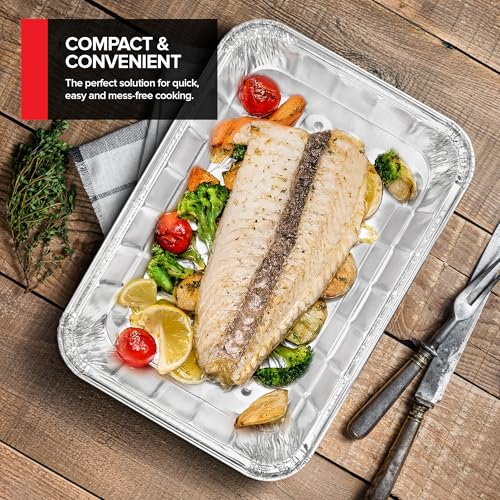 image for Stock Your Home 25 Pack- Mini Toaster-Oven Broiler Pans, Single Serve,