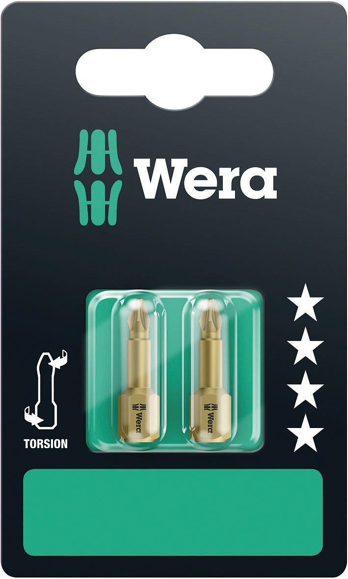Wera 855/1 PZ2 Screwdriver Bits – 2-Piece Assortment For Precision Work