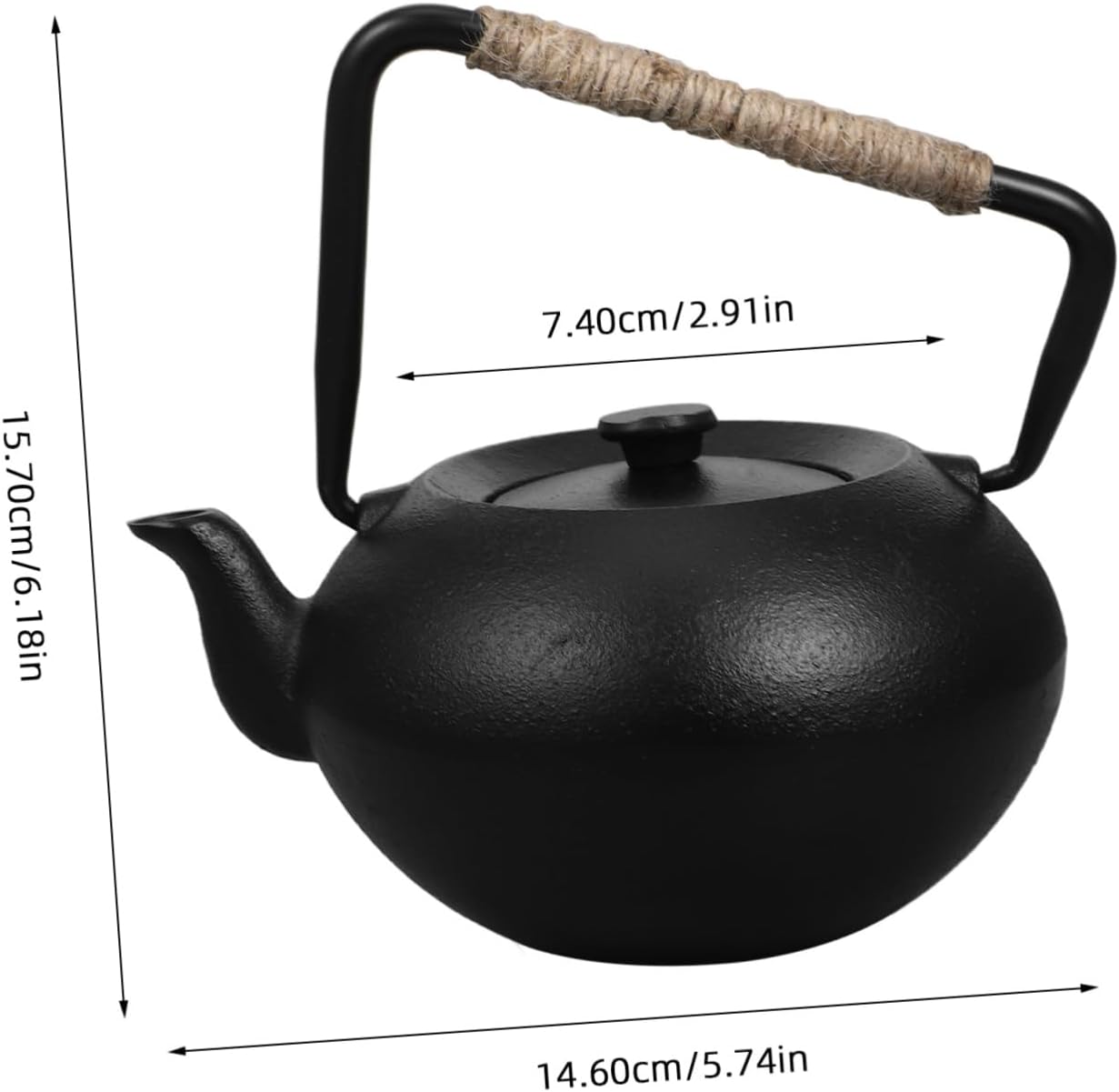 GLEAVI Cast Iron Tea Kettle Vintage Japanese Teapot for Stovetop Campfire Retro Design with Tea Filter Cast Iron for Boiling Water