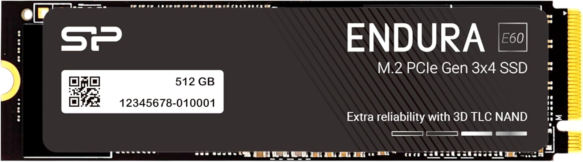Silicon Power E60 512GB TLC NVMe PCIe Gen3x4 M.2 2280 Internal Solid State Drive