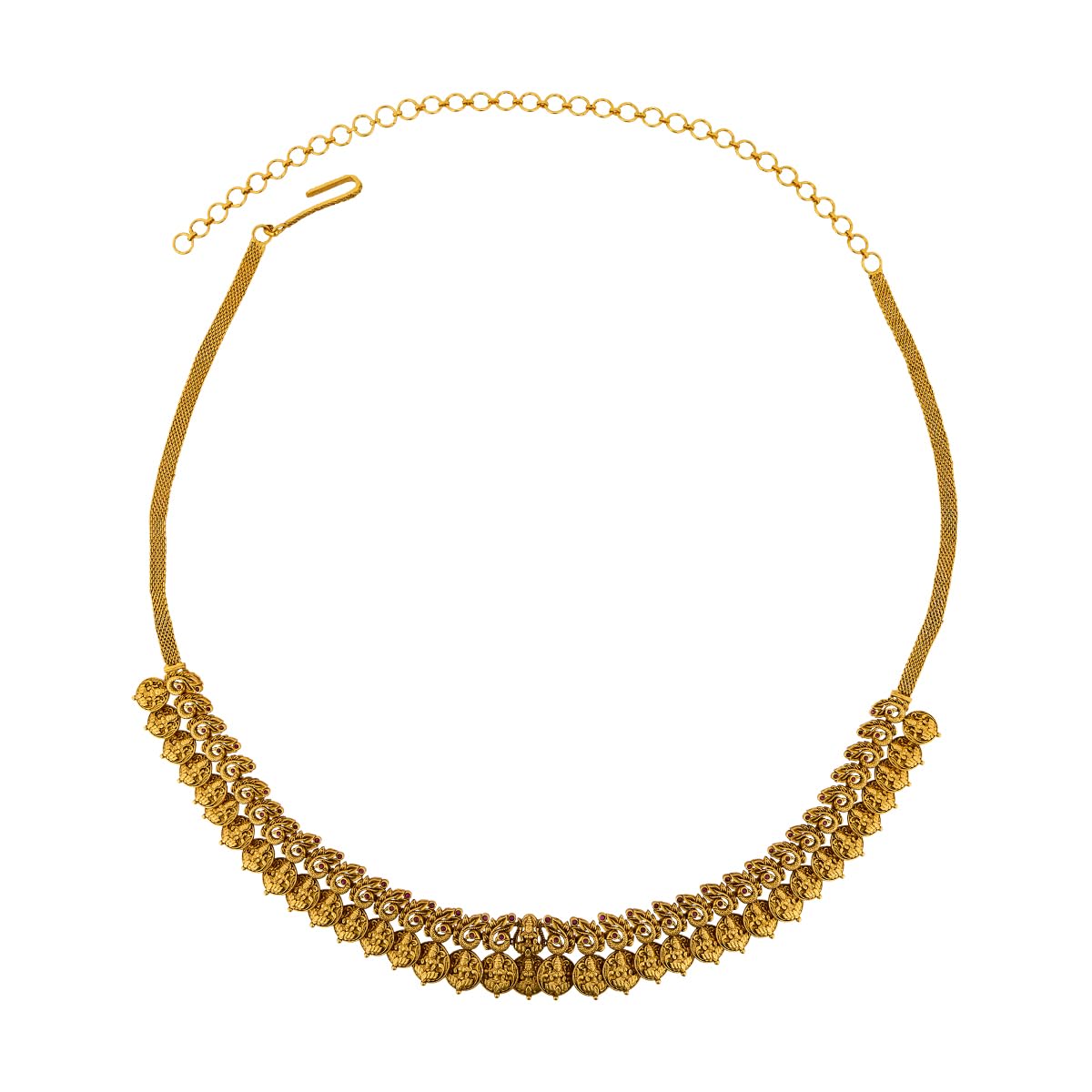 kushal's Fashion Jewellery Ruby Gold Plated Antique Kamarbandh Waist Belt for Women | Adjustable Chain | Bridal, Bridesmaid & Occasion Wear - 469911-picture-32