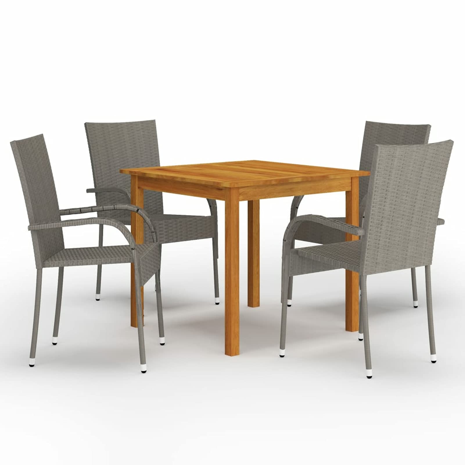 Table et chaises de jardin Homgoday ensemble de salle à manger 5 pièces en finition soignée