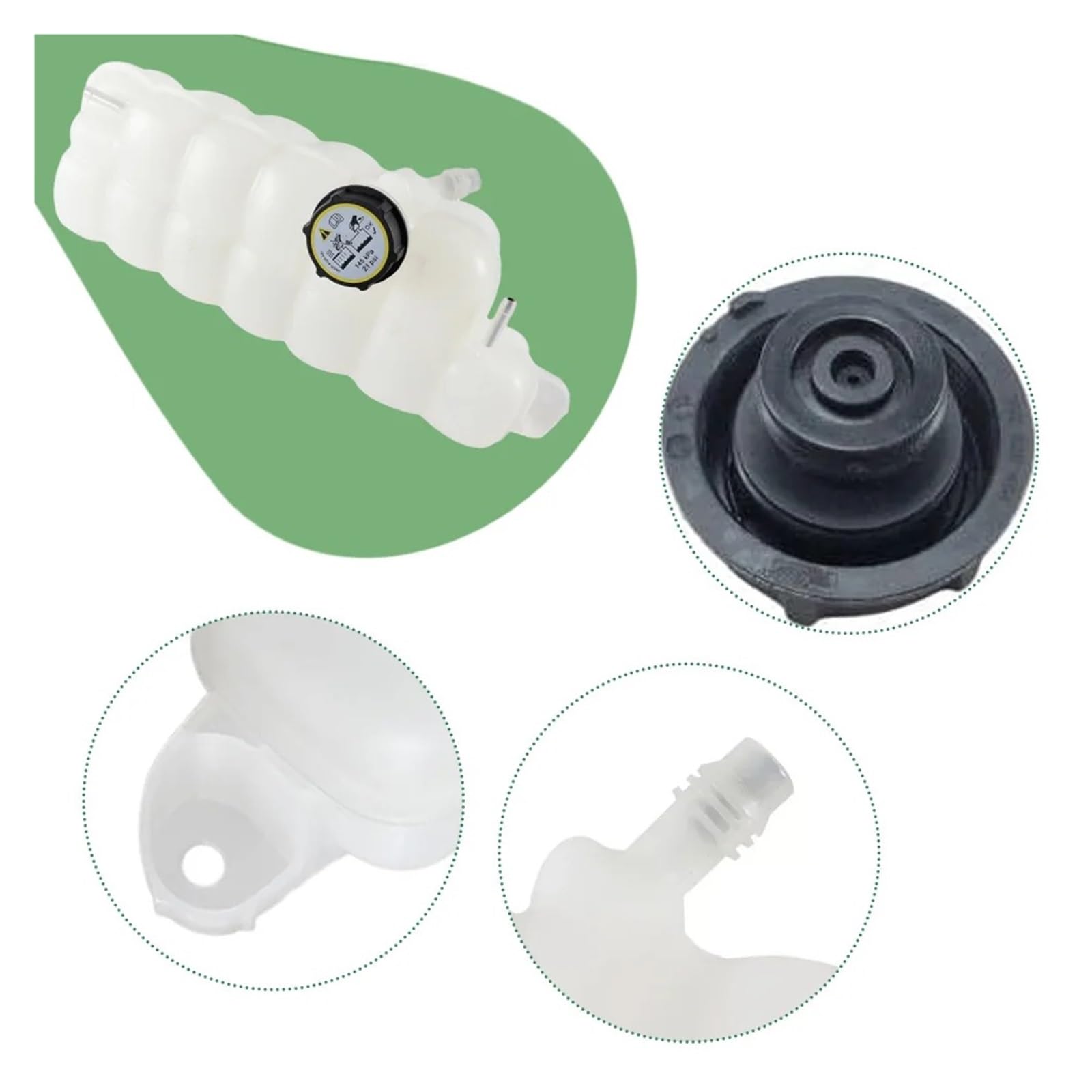para F 150 para Expedition para Lobo Tanque de expansión del radiador de recuperación de refrigerante del Motor con Tapa FL3Z-8A080-A FL3Z8A080A Tanque de expansión del depósito