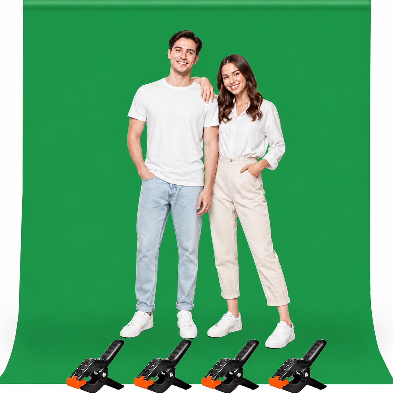 fond vert green screen 2 x 3 m
