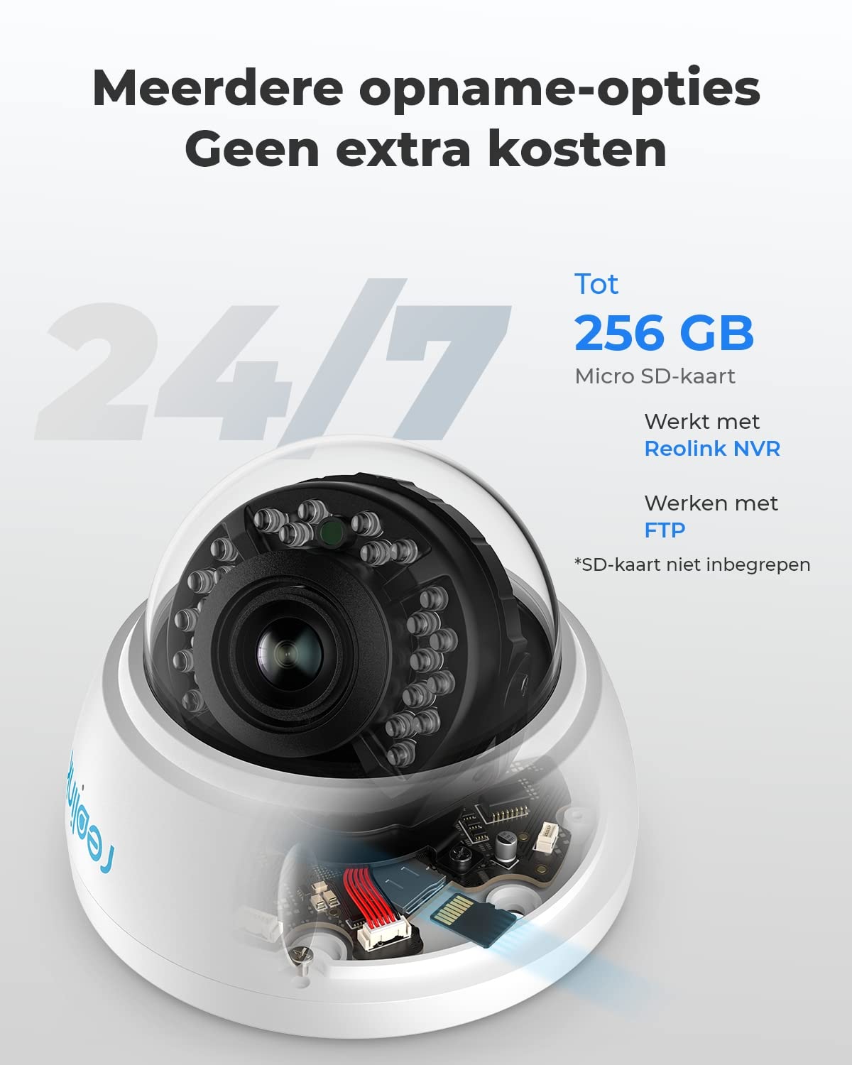 Reolink 5MP PoE Beveiligingssysteem, 4x IK10 vandaalbestendige camera's, kleur nachtzicht, detectie voor persoon/voertuig/huisdier, 2-Weg Audio, 8CH NVR met 2TB HDD, RLK8-500V4