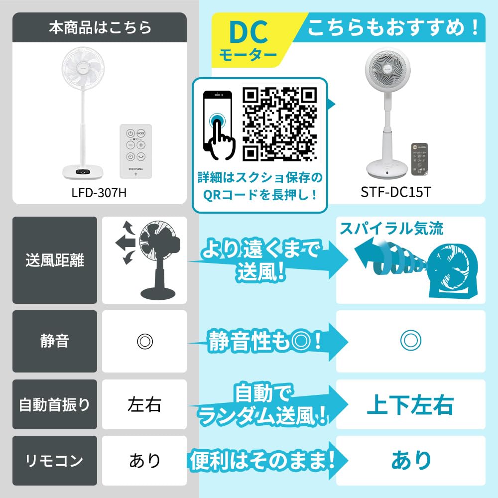 Amazon | 【省エネ】リモコン式リビング扇風機 DCモーター 12段階風量