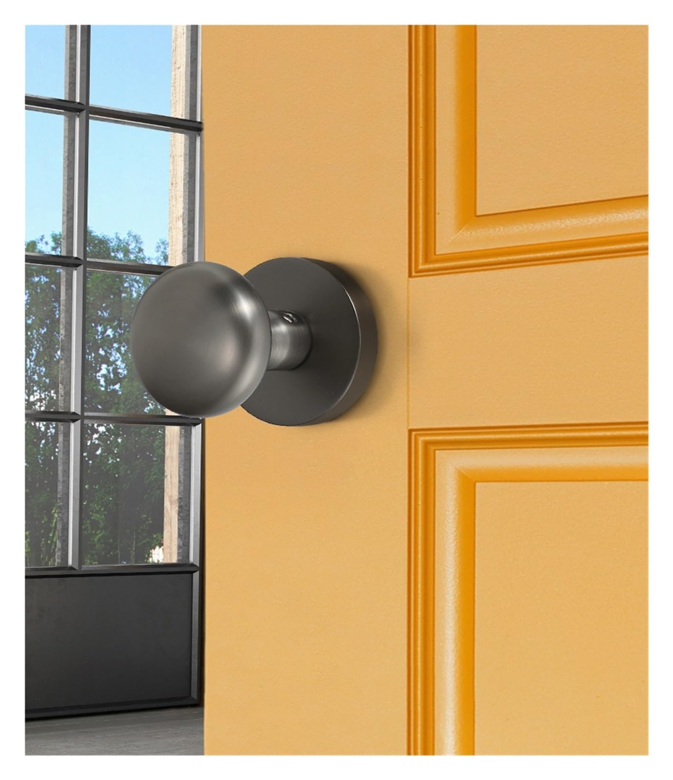 Serrure de porte intérieure invisible et magnétique en alliage de zinc gris