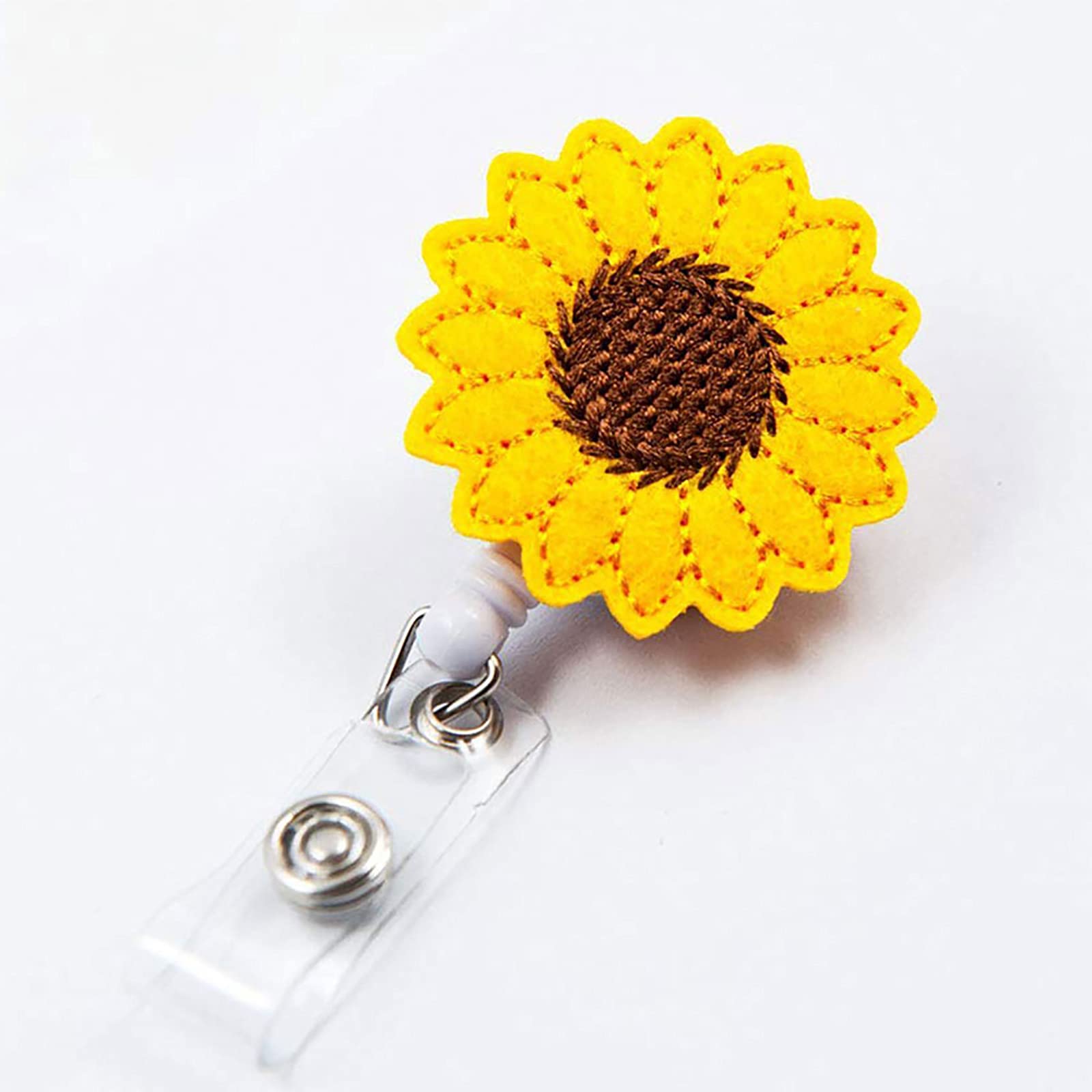 Portabadge Retrattile A Girasole - 61 Cm | Con Clip Metallica | Per Chiavi, Badge, Carte | Ideale Per Lavoro - Foto 5