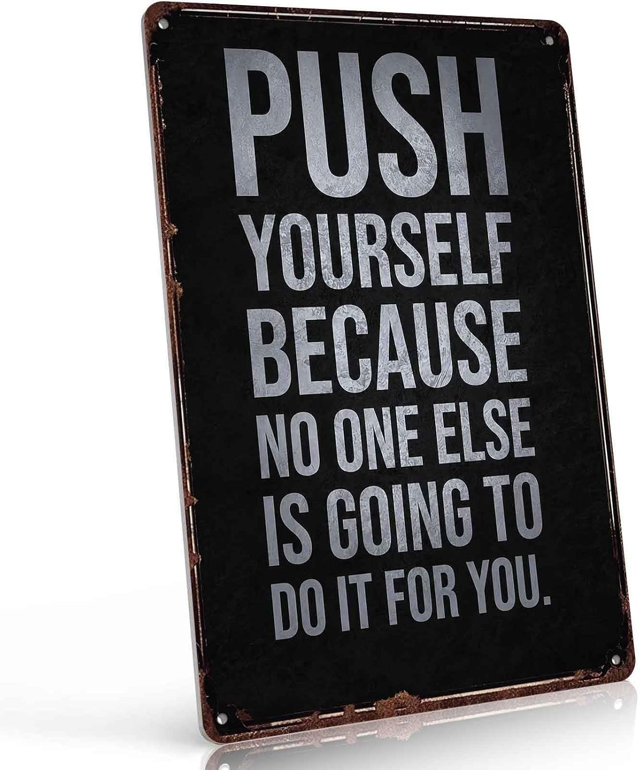 Motivational Quote Metal Signs 8x12 Inch Gym Wall Decor