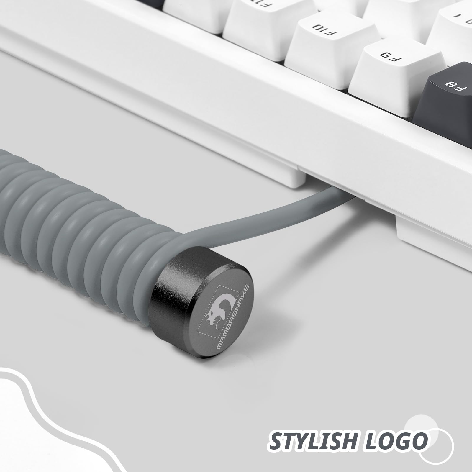 MAMBASNAKE C01Ultra Câble De Clavier Spiralé Pour Clavier De Jeu, Câble