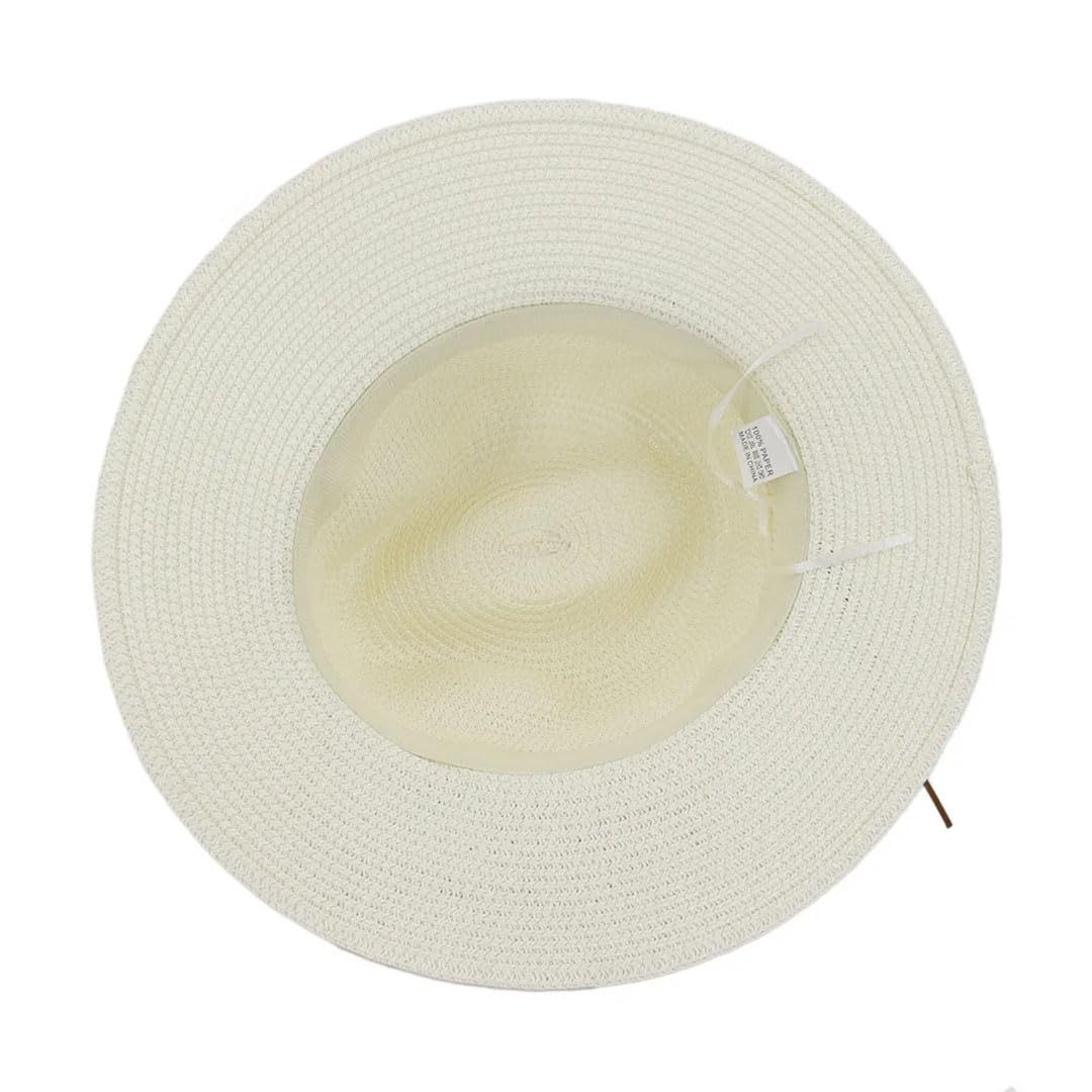 Cappello da donna con protezione solare per spiaggia, vacanze, decorazione all'aperto, Nero , 6 3/8-6 5/8