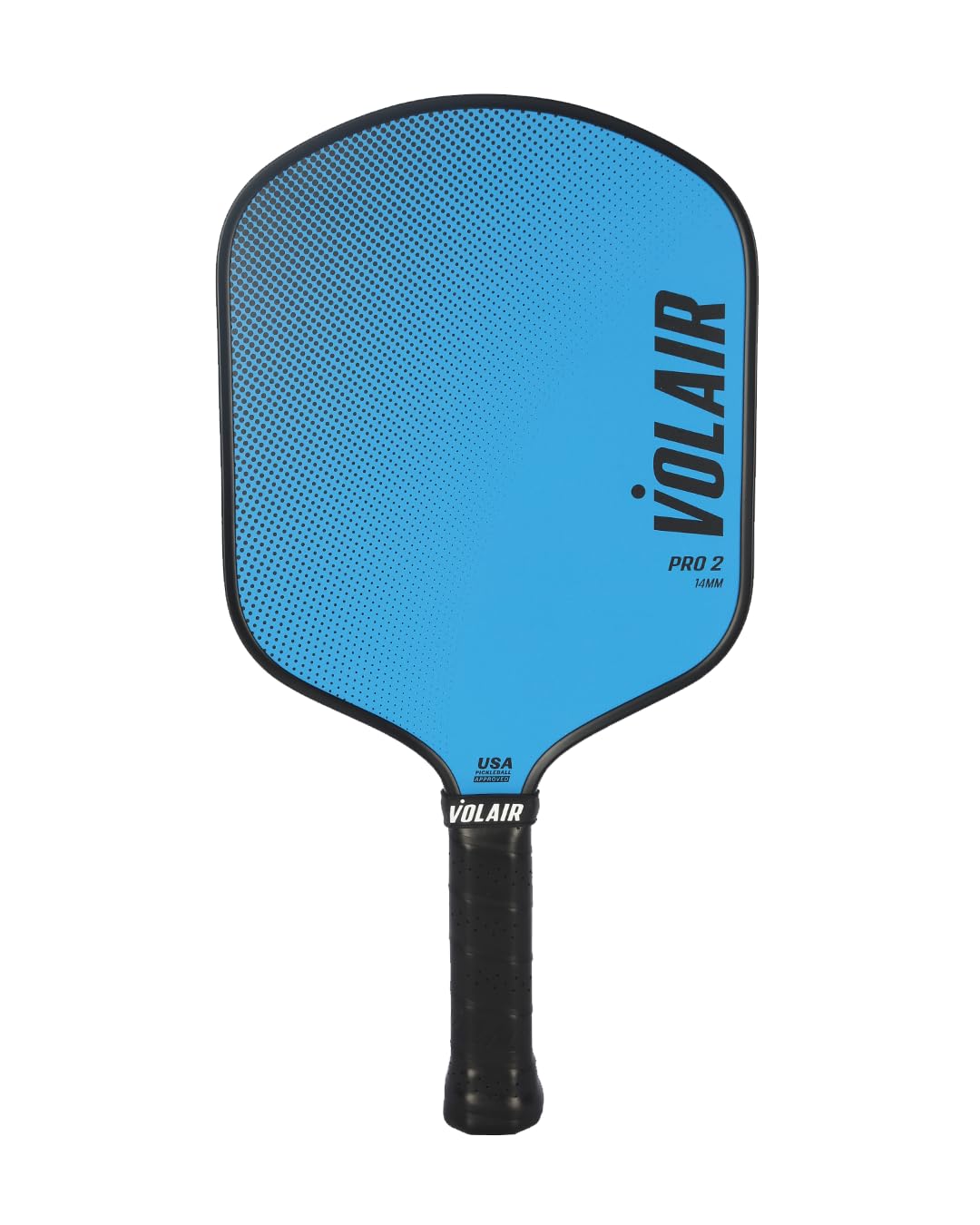 Volair Pro 2 Pickleball Paddle – Widebody Shape, Fiberglass Face, USAPA Approved 14mm and 16mm Thickness Options, 8 Color Options (Blue, 14 mm)