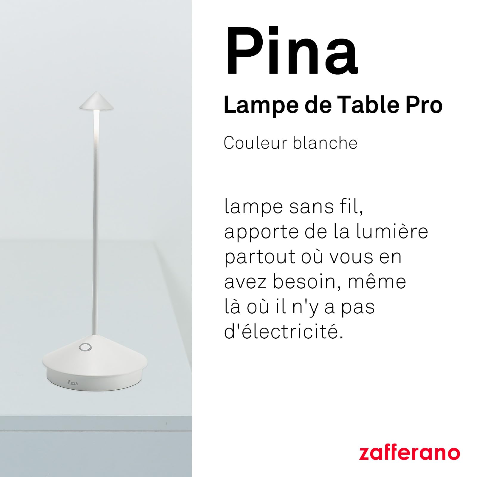 Zafferano Pina 3K tafellamp IP54 zand