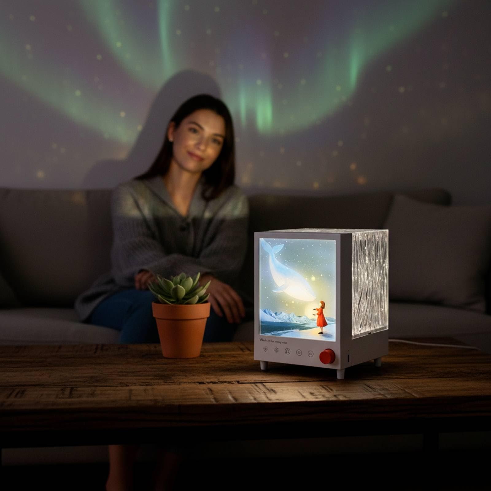 Projecteur avec Haut-Parleur Bluetooth Bruit Apaisant Projecteur D'ambiance Apaisant Lampe Chevet pour Enfants, Chambre à Coucher, Relaxation, Bureau