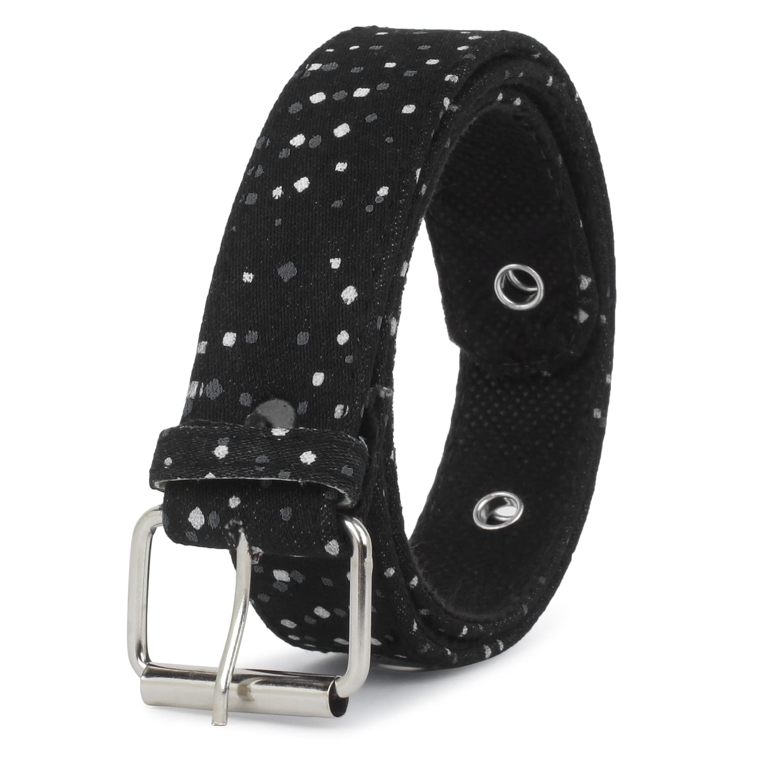 ZachariasUnisex Kids Denim Cotton Fabric Belt DB-01_Black (Pack of 1) (1-4 Years)