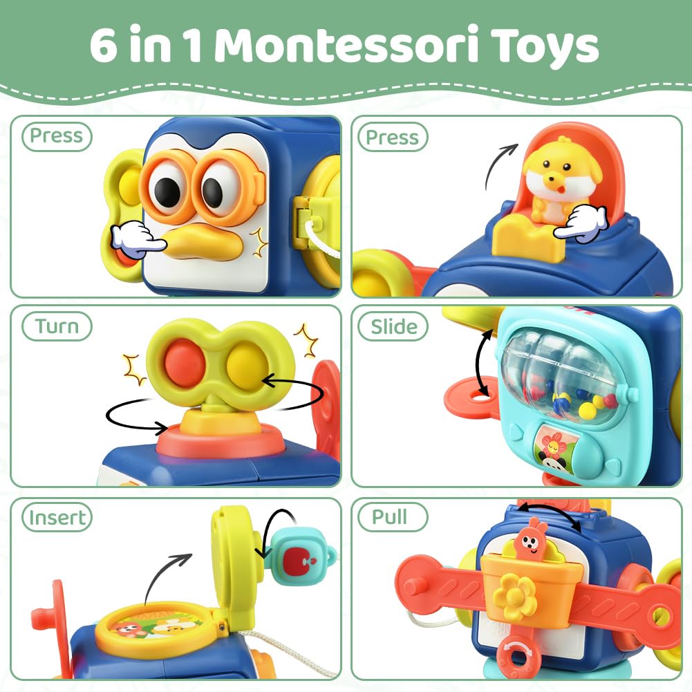 Ainiv Montessori Toys for 1 Year Old, Baby Toys Travel Activity Busy Cube, Baby Sensory Toys for Toddlers 1-3 - Image 4