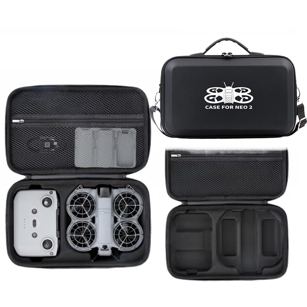 Custodia rigida per DJI Neo 2, custodia da viaggio di grande capacità, borsa portatile con tracolla per Neo2 Motion Fly More Combo, RC-N3, hub di ricarica della batteria e accessori