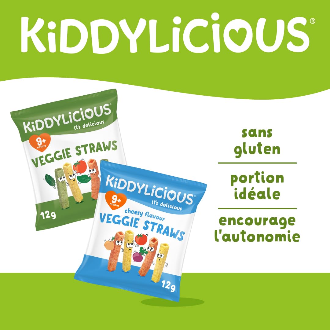 Kiddylicious Veggie Straws Paquet Assortiment 22x12g 264g